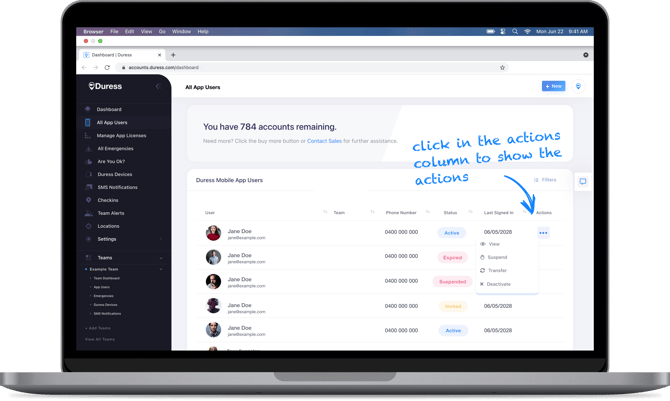 View Actions